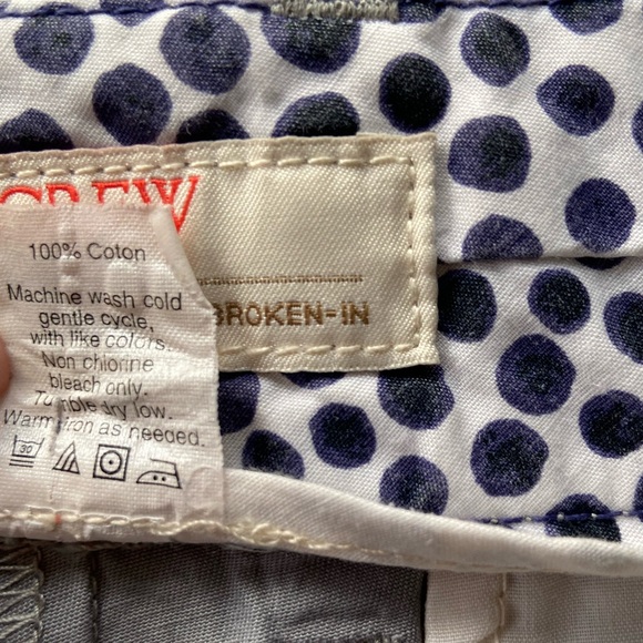 EUC, Women’s J.Crew 100% Cotton Broken-In Chino Shorts, Gray Size: 2 - Picture 5 of 6